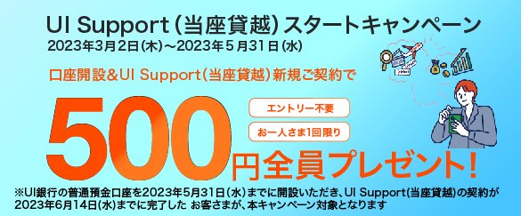 UI Support(当座貸越)スタートキャンペーン