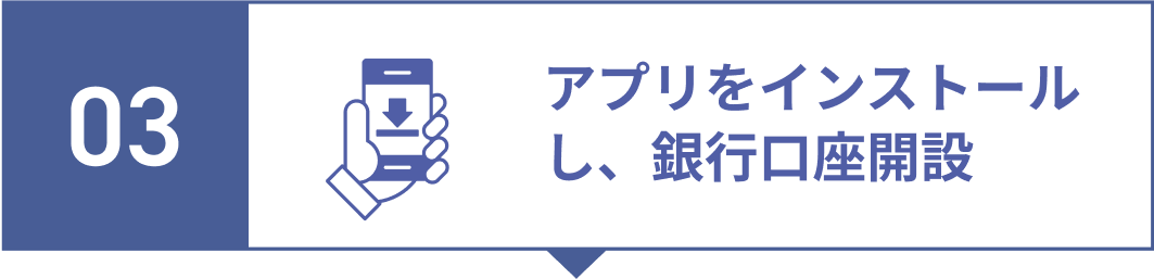 step3.アプリをインストールし、銀行口座開設