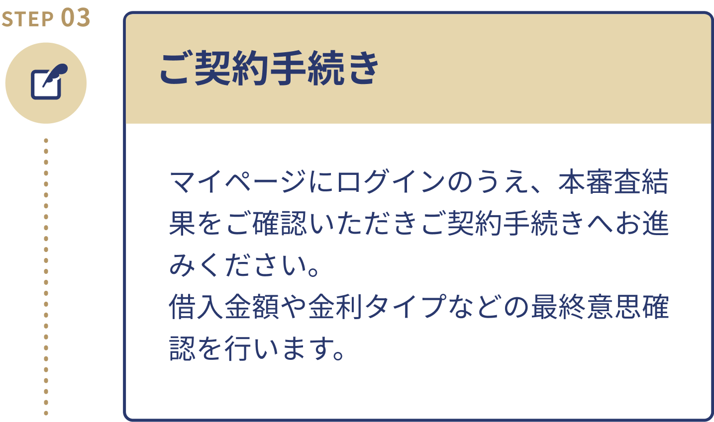 STEP03 ご契約手続き