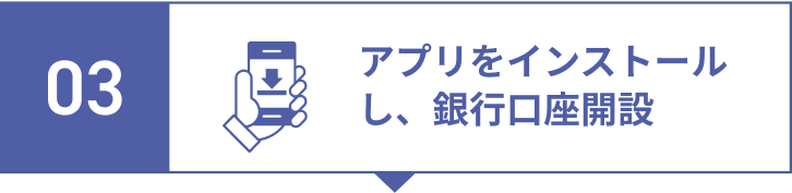 step3.アプリをインストールし、銀行口座開設