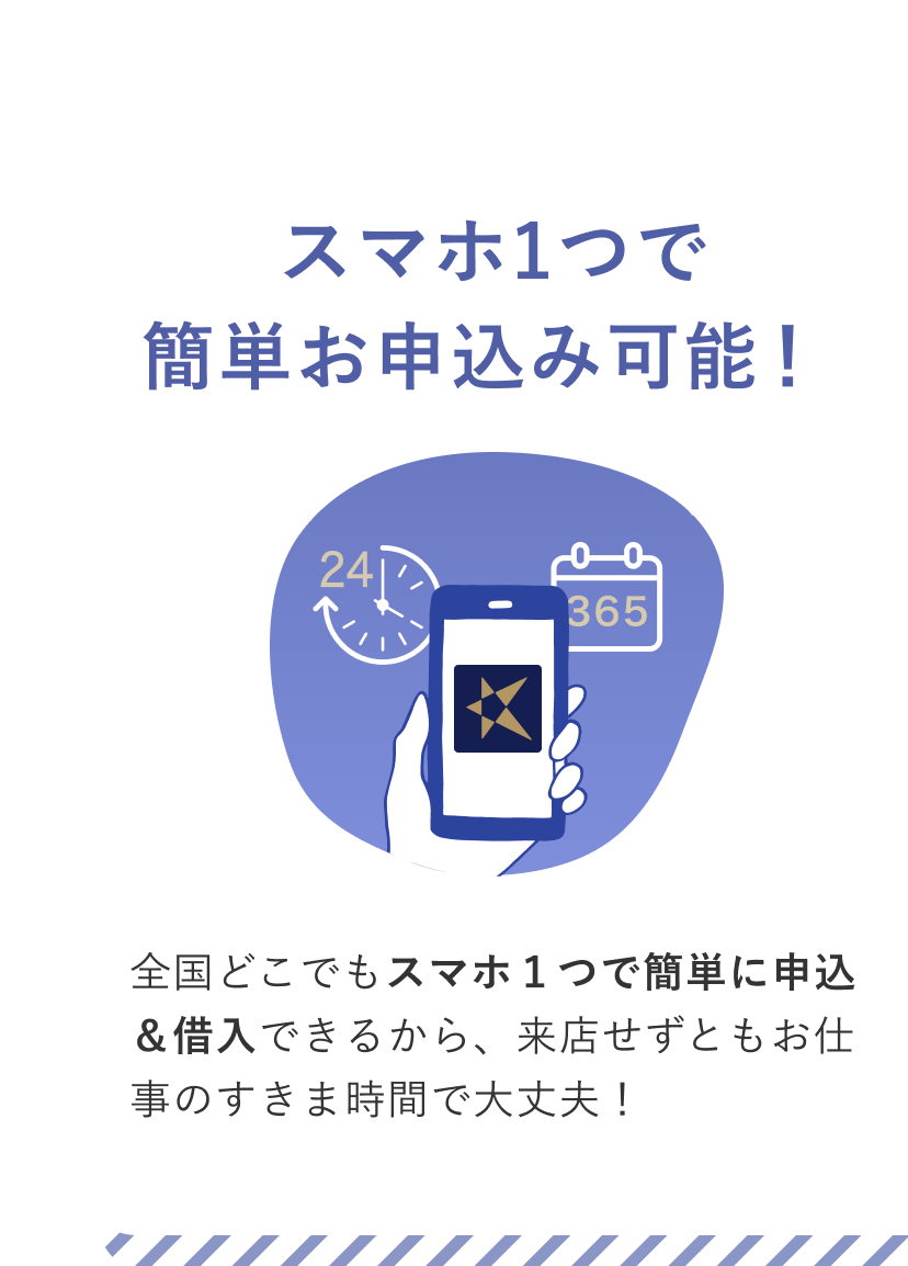 スマホ1つで簡単お申込み可能！