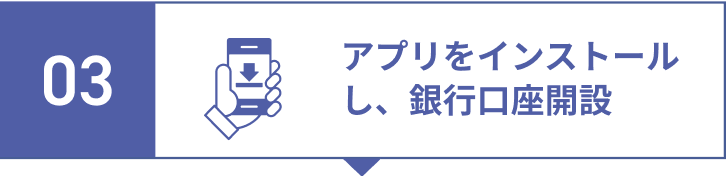 step3.アプリをインストールし、銀行口座開設